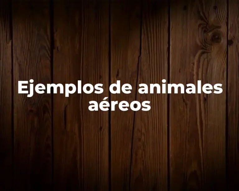 Ejemplos de animales aéreos