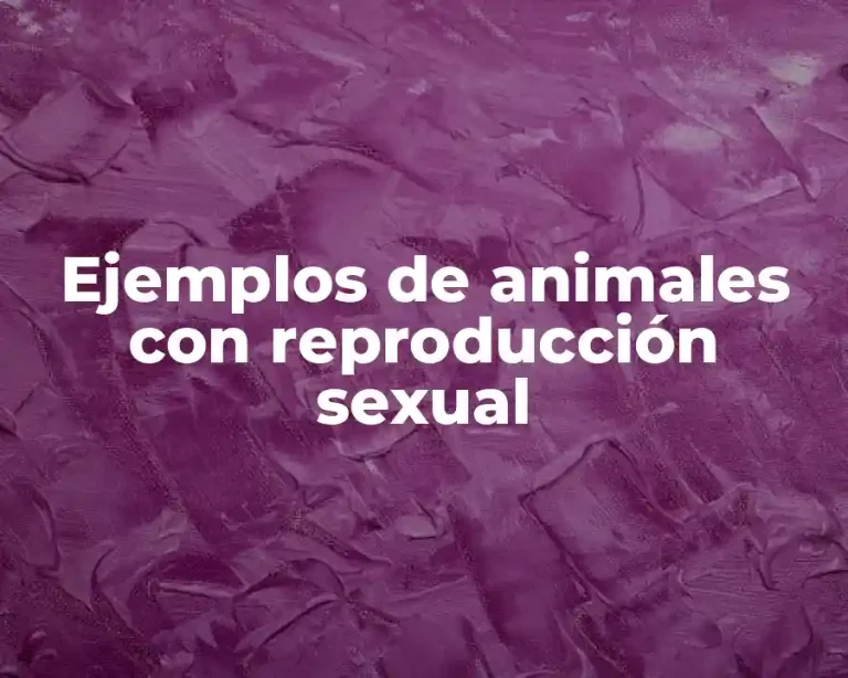 Ejemplos de animales con reproducción sexual