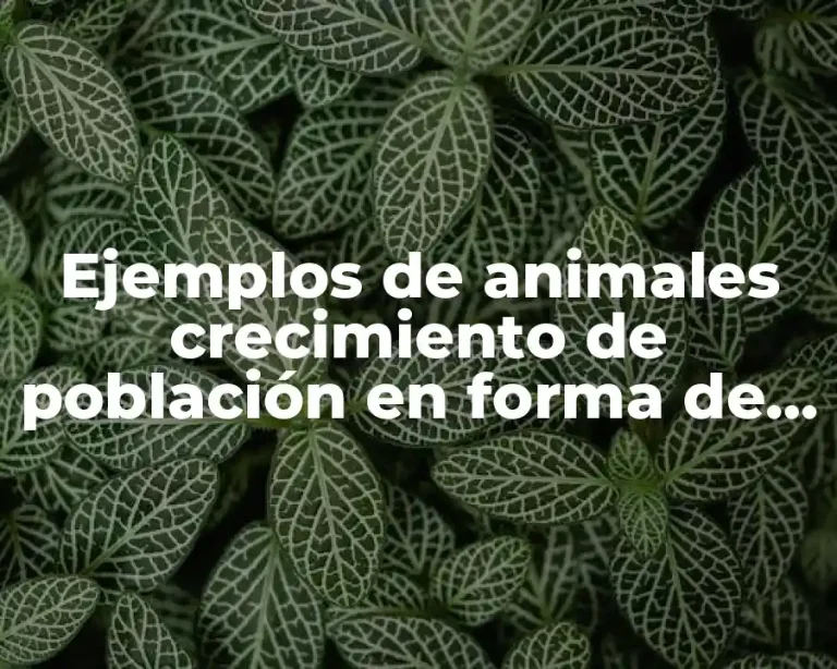 Ejemplos de animales crecimiento de población en forma de S