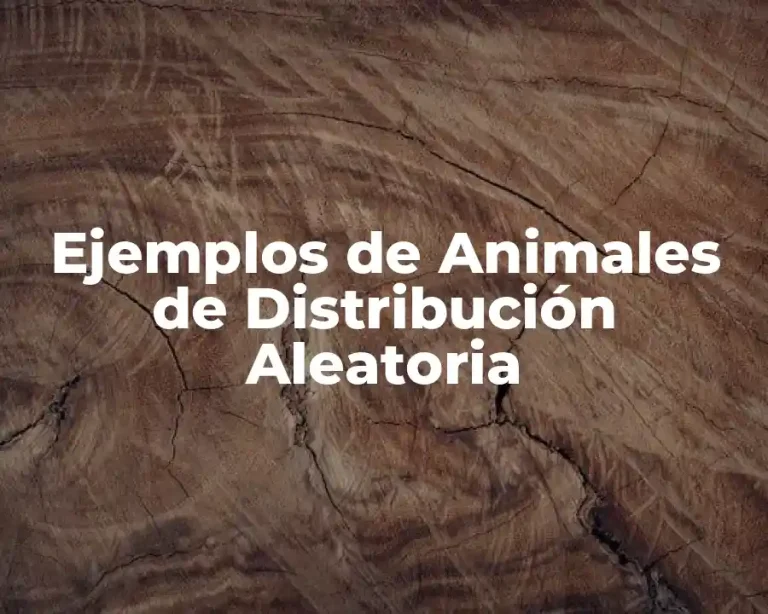 Ejemplos de Animales de Distribución Aleatoria