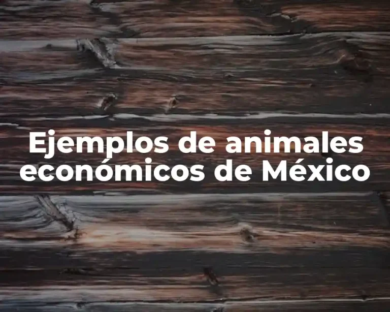 Ejemplos de animales económicos de México