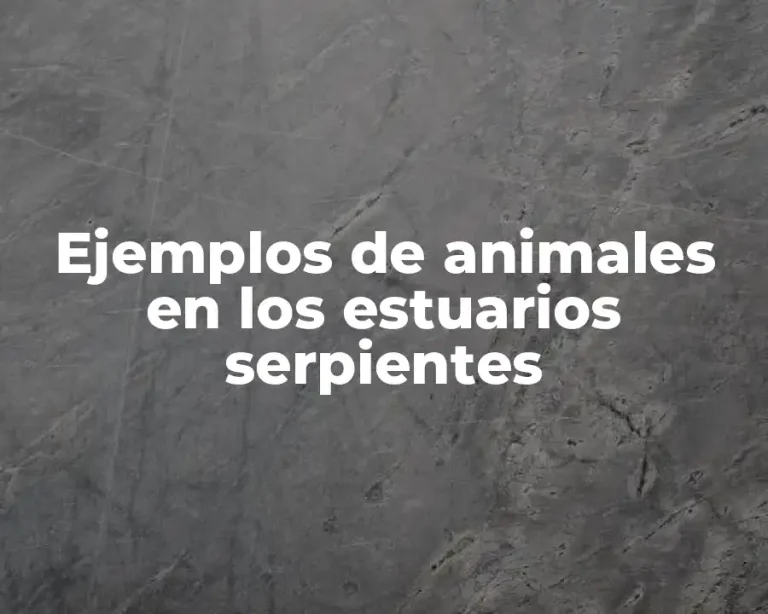 Ejemplos de animales en los estuarios serpientes