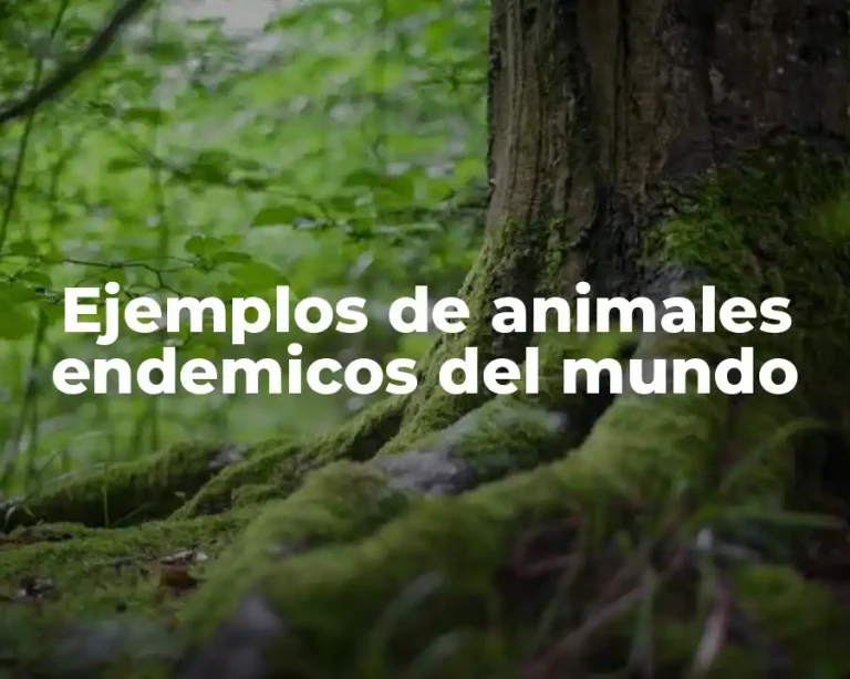 Ejemplos de animales endemicos del mundo