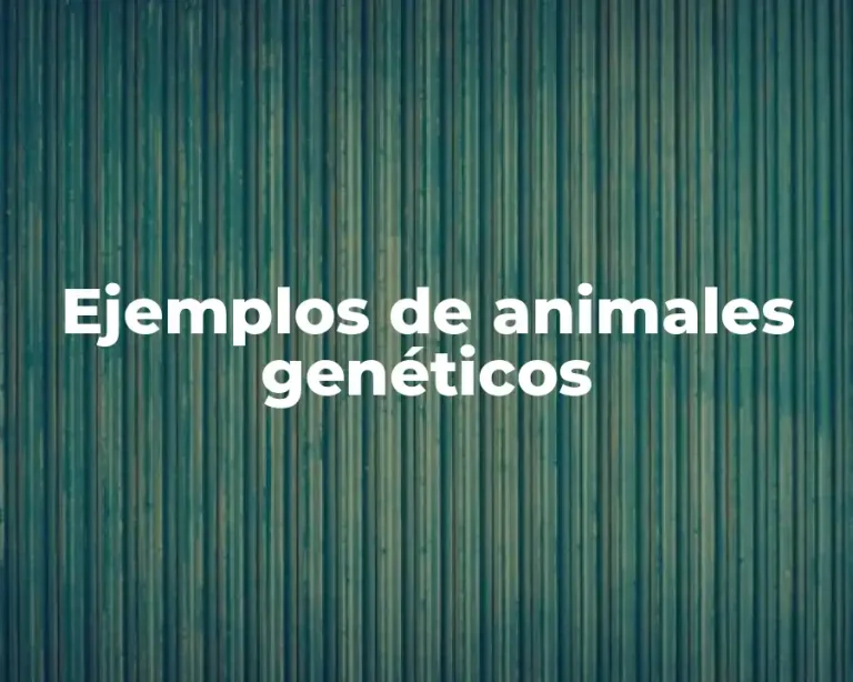 Ejemplos de animales genéticos