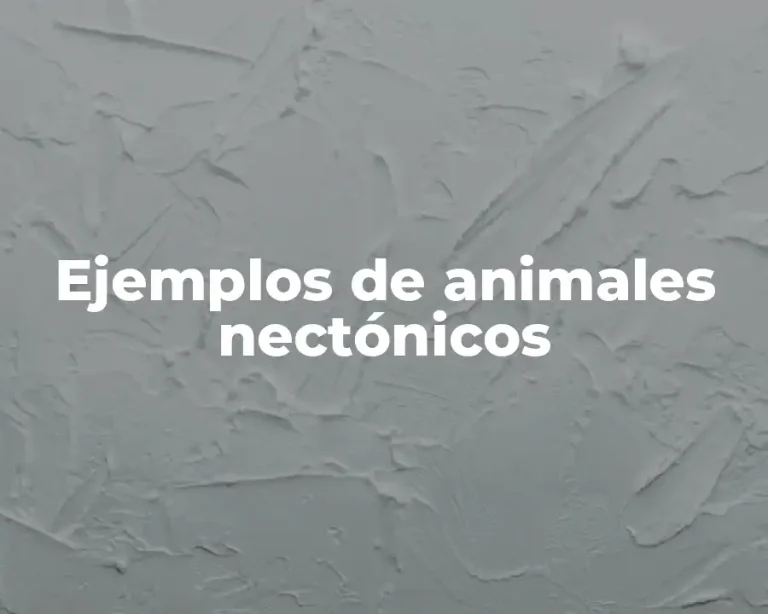 Ejemplos de animales nectónicos