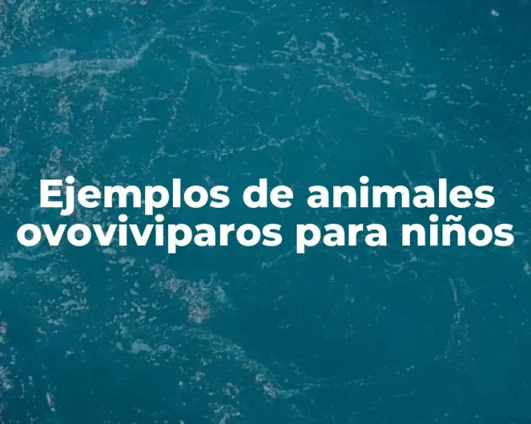 Ejemplos de animales ovoviviparos para niños