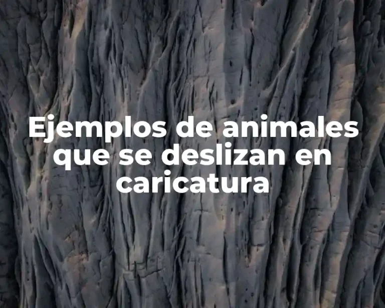 Ejemplos de animales que se deslizan en caricatura