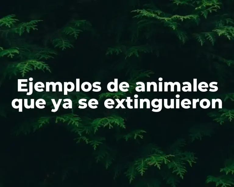 Ejemplos de animales que ya se extinguieron