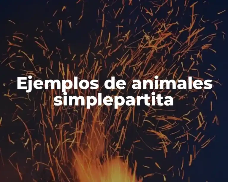 Ejemplos de animales simplepartita