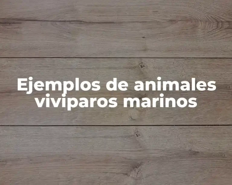 Ejemplos de animales viviparos marinos