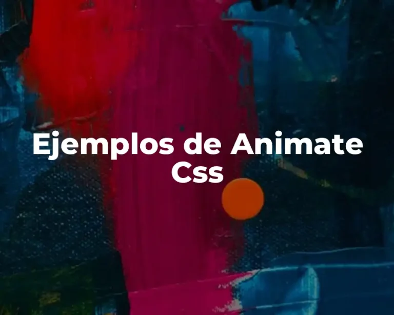 Ejemplos de Animate Css