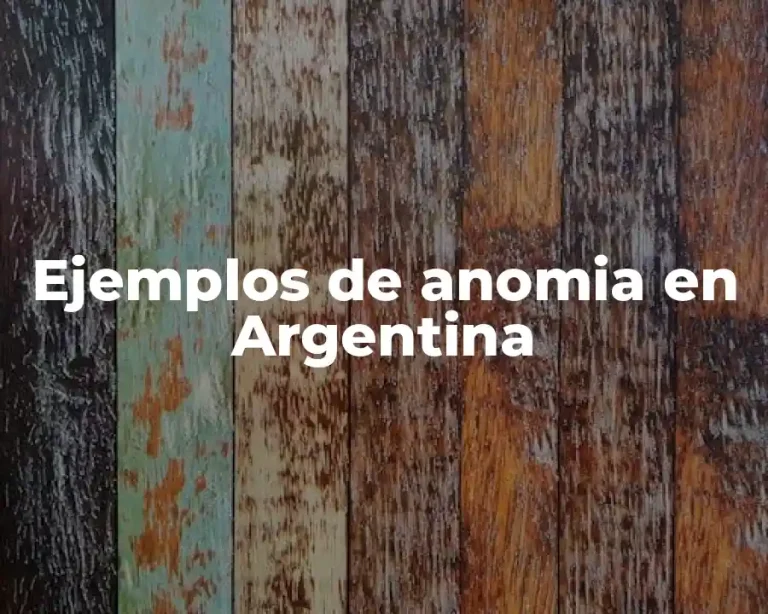 Ejemplos de anomia en Argentina
