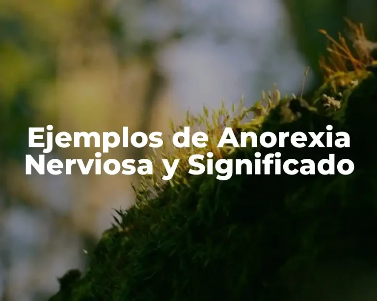 Ejemplos de Anorexia Nerviosa y Significado