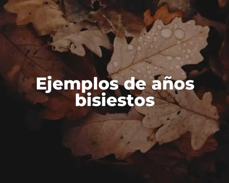Ejemplos de años bisiestos
