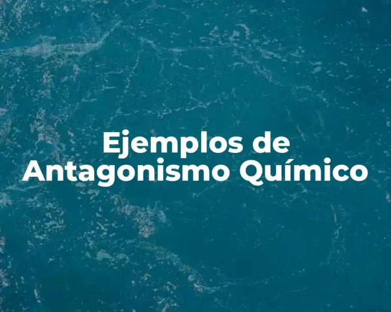Ejemplos de Antagonismo Químico