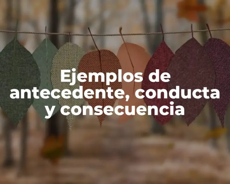 Ejemplos de antecedente, conducta y consecuencia