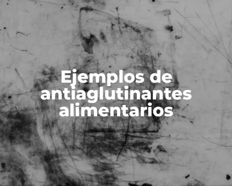 Ejemplos de antiaglutinantes alimentarios