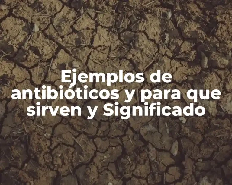 Ejemplos de antibióticos y para que sirven y Significado