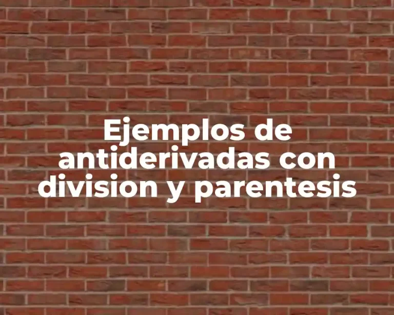 Ejemplos de antiderivadas con division y parentesis