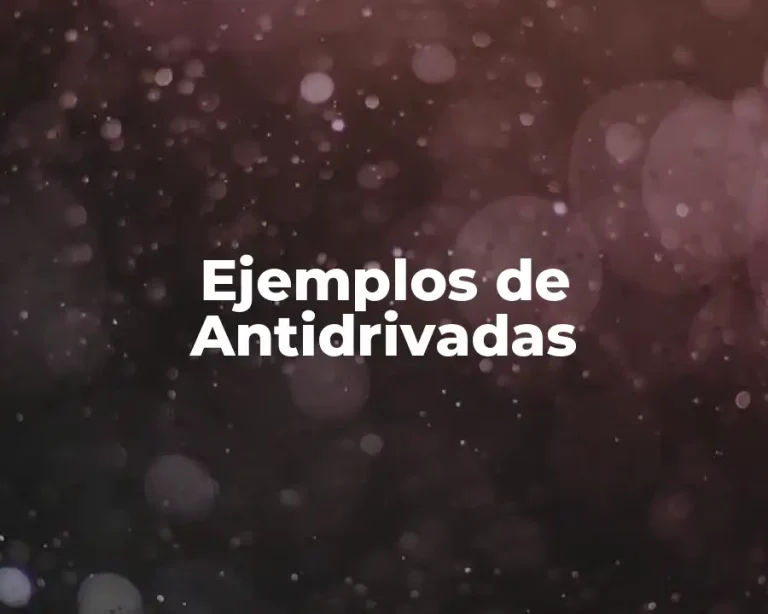 Ejemplos de Antidrivadas