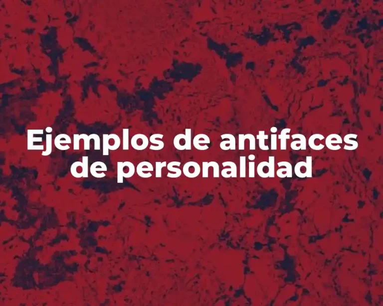 Ejemplos de antifaces de personalidad