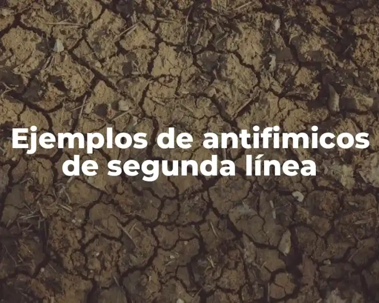 Ejemplos de antifimicos de segunda línea
