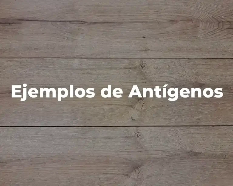 Ejemplos de Antígenos