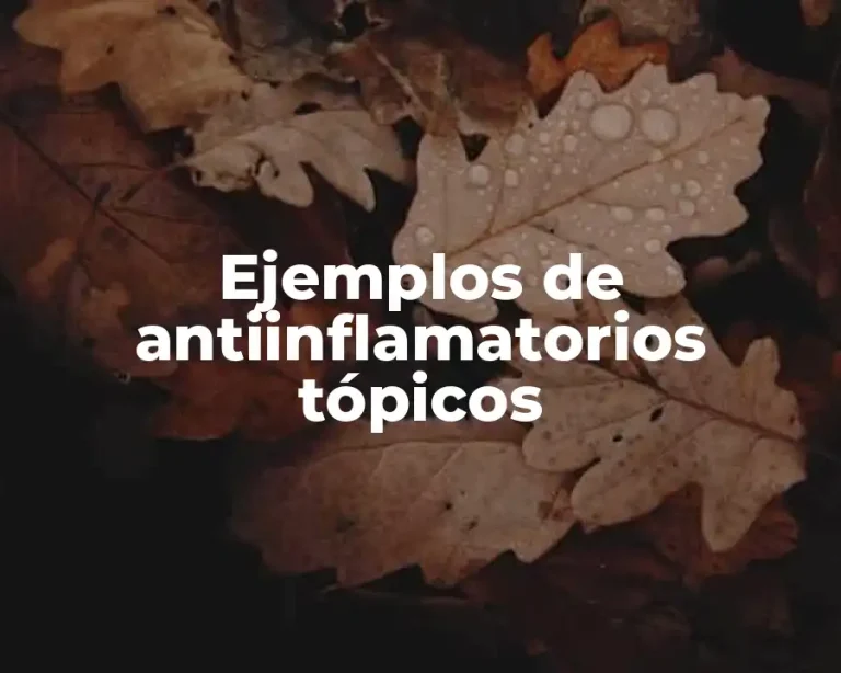 Ejemplos de antiinflamatorios tópicos
