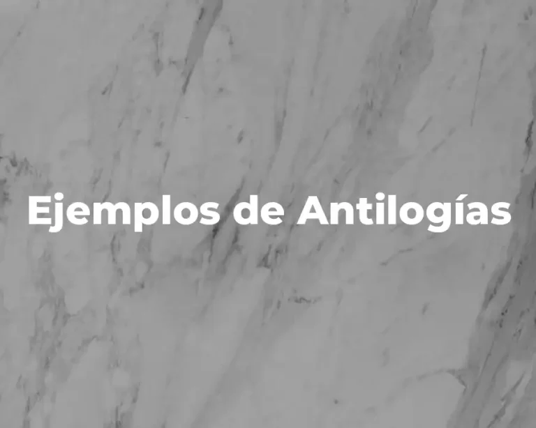 Ejemplos de Antilogías