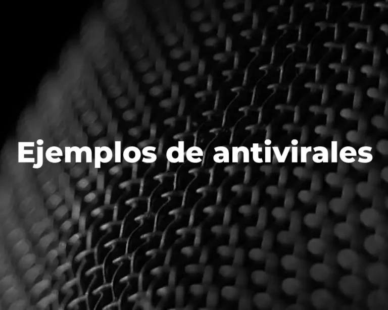 Ejemplos de antivirales