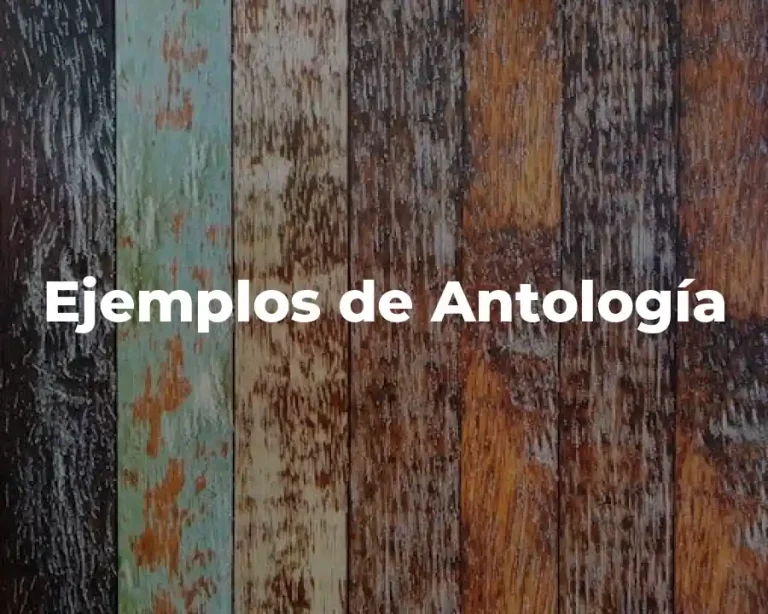 Ejemplos de Antología