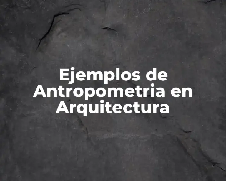 Ejemplos de Antropometria en Arquitectura
