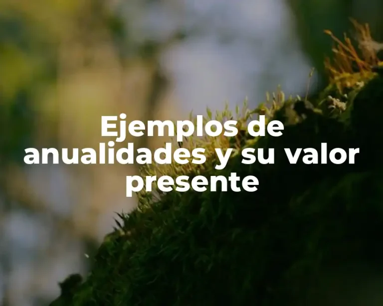 Ejemplos de anualidades y su valor presente