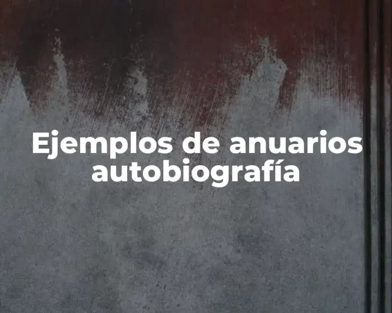 Ejemplos de anuarios autobiografía