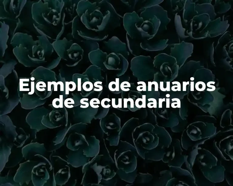 Ejemplos de anuarios de secundaria