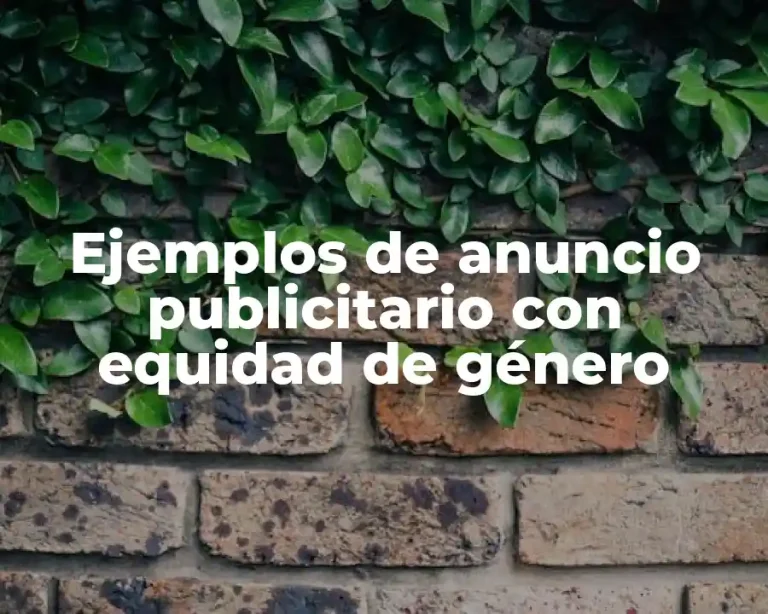 Ejemplos de anuncio publicitario con equidad de género