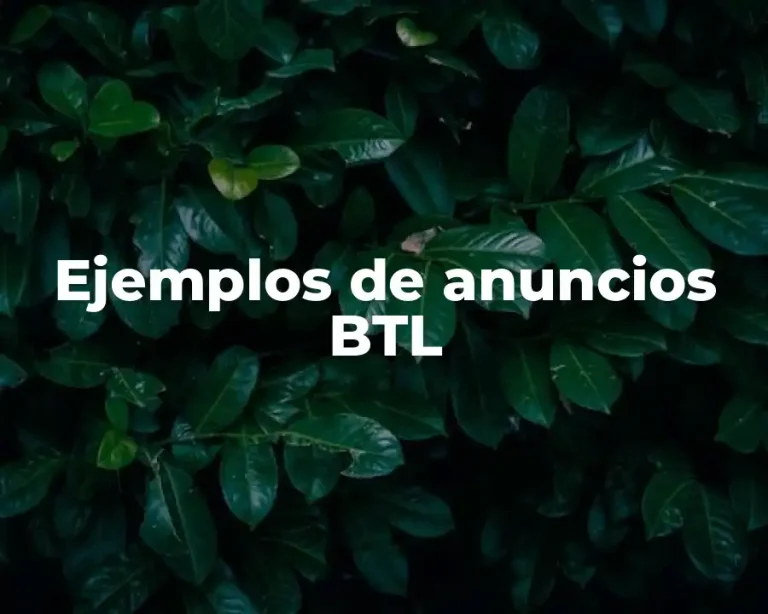 Ejemplos de anuncios BTL