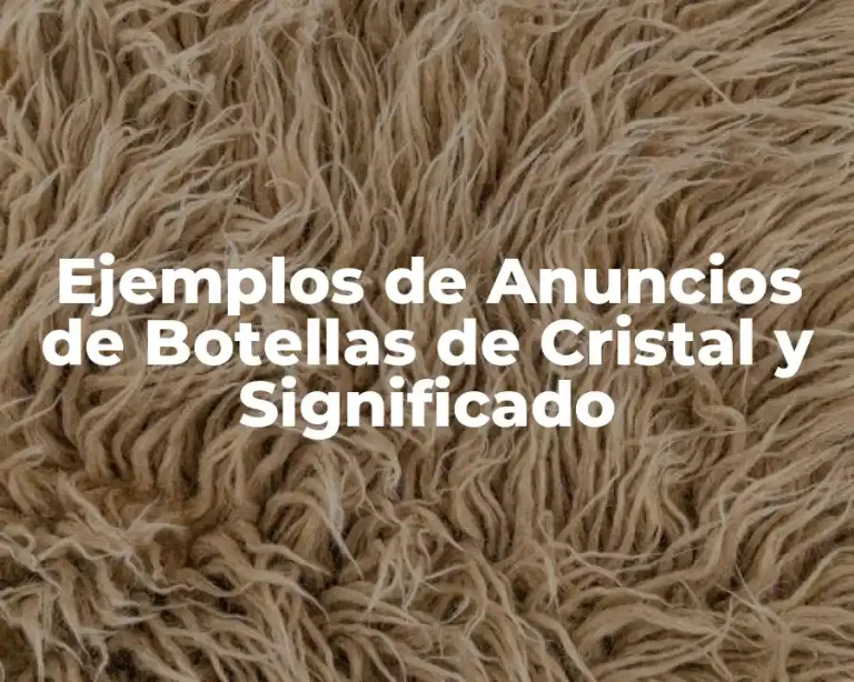 Ejemplos de Anuncios de Botellas de Cristal y Significado