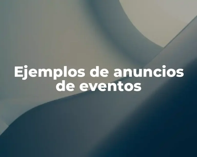 Ejemplos de anuncios de eventos