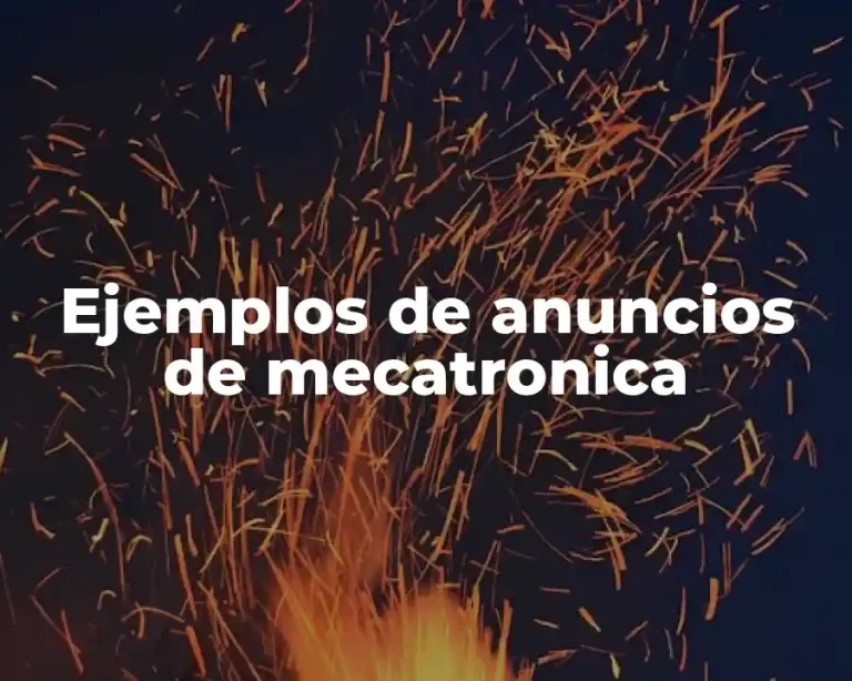 Ejemplos de anuncios de mecatronica