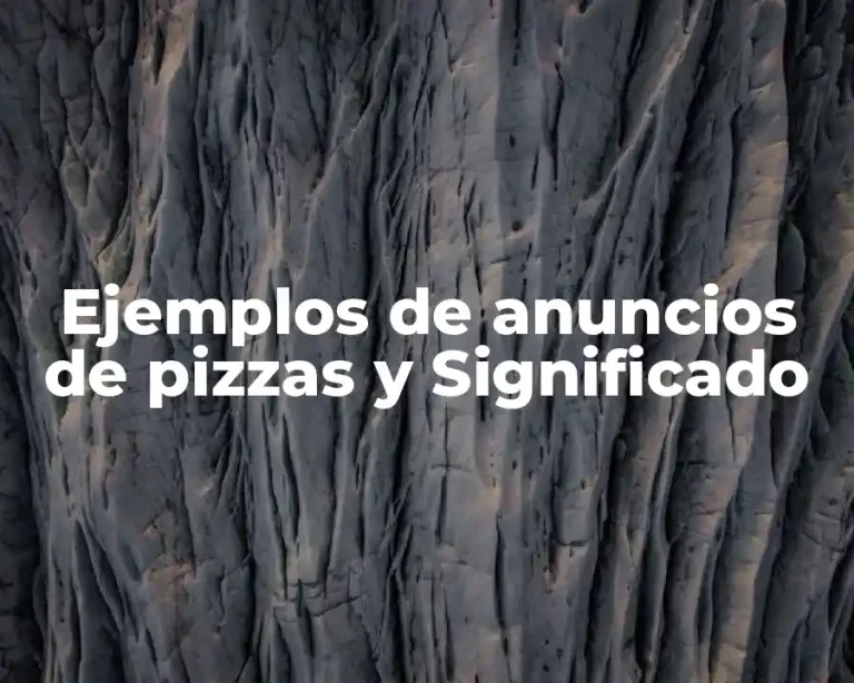Ejemplos de anuncios de pizzas y Significado