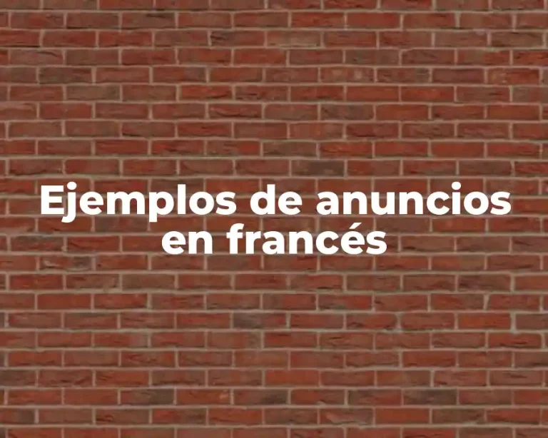 Ejemplos de anuncios en francés