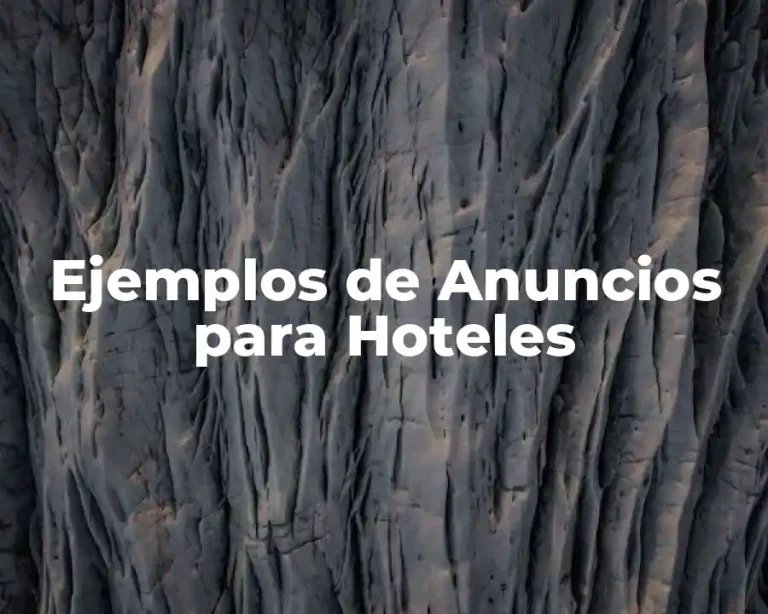 Ejemplos de Anuncios para Hoteles