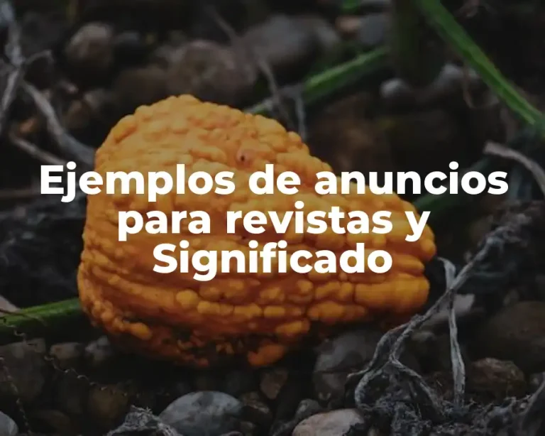 Ejemplos de anuncios para revistas y Significado