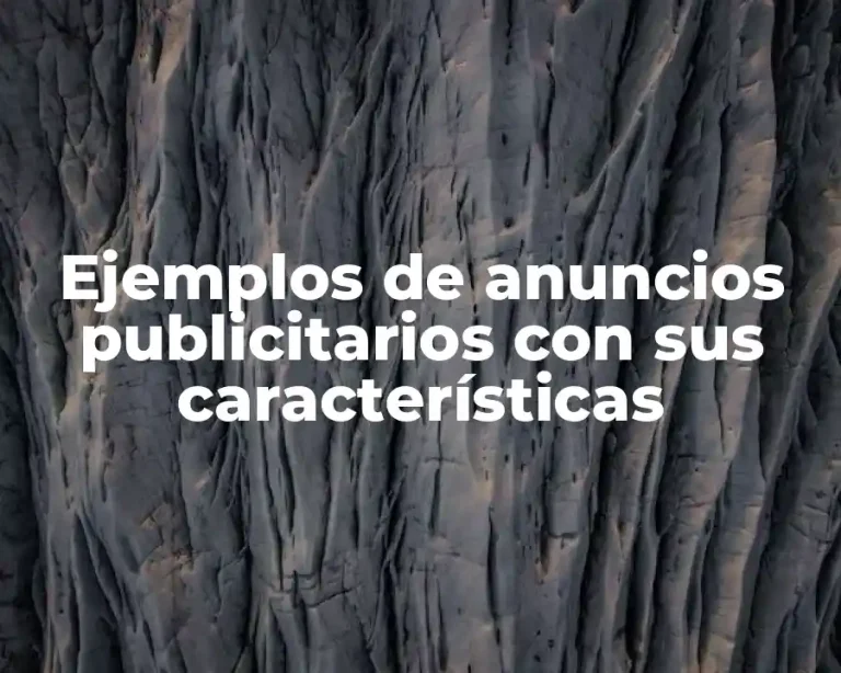 Ejemplos de anuncios publicitarios con sus características