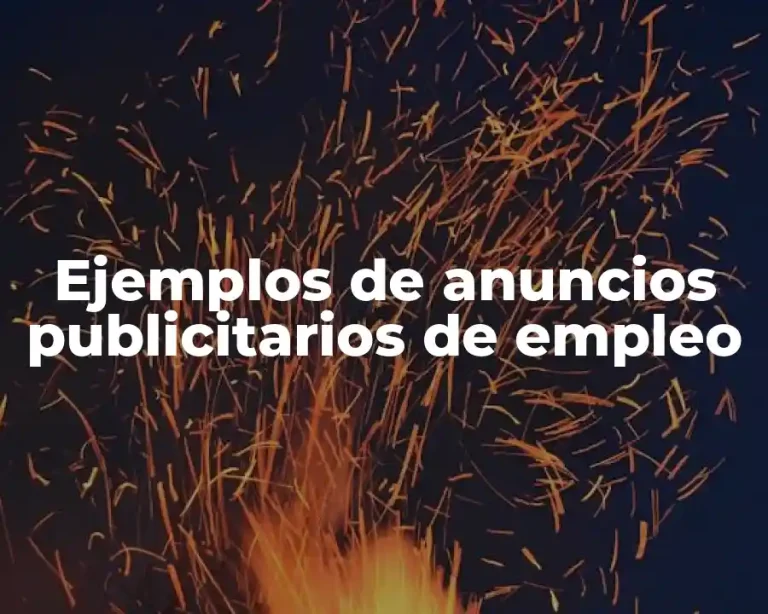 Ejemplos de anuncios publicitarios de empleo