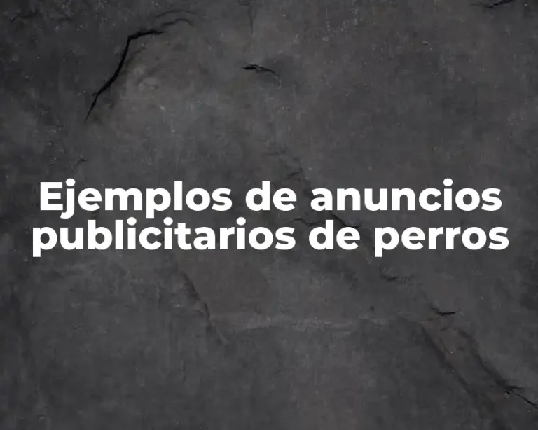 Ejemplos de anuncios publicitarios de perros