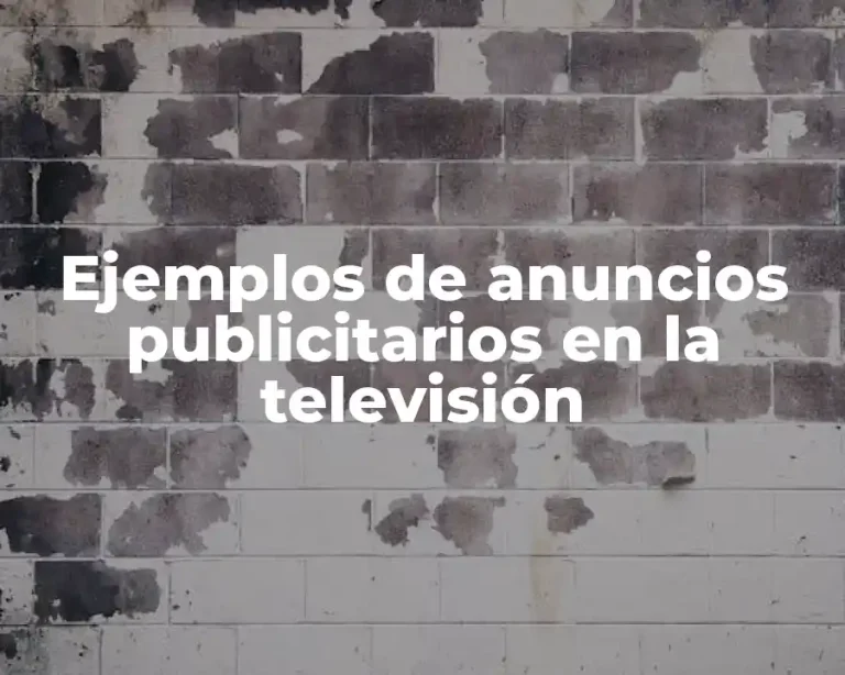 Ejemplos de anuncios publicitarios en la televisión
