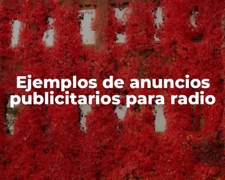 Ejemplos de anuncios publicitarios para radio