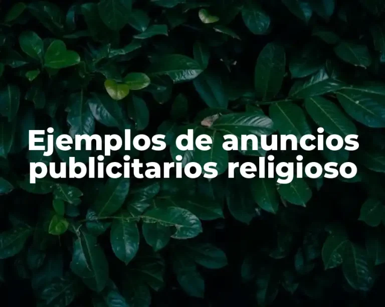 Ejemplos de anuncios publicitarios religioso